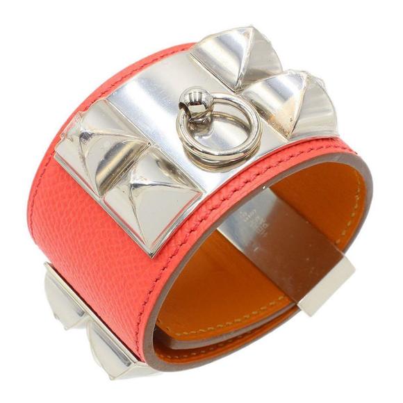 Hermes Collier D'ossian Leather Bracelet Bangle - Picture 13 of 16